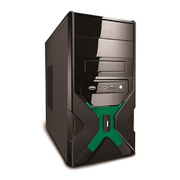 KMEX CS 3K22 NEGRO/VERDE MICRO ATX PW 450W  20+4 PINES 2 SATA 2USB 2.0 FRONTAL